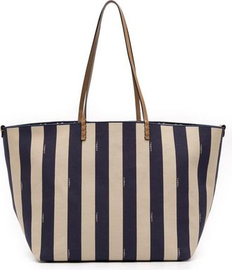 Fendi Pre-owned Fendi Large Zucca Canvas Pequin Striped Reversible Roll Tote Ladies YOK7UP6HW6XLBY3O