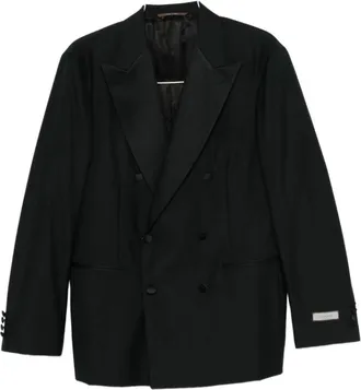 Canali Heren, Jassen, Zwart, Maat: 2XL Wol