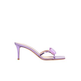 Gianvito Rossi Heeled Mules, female, Purple, Size: 9 1/2 US Jaipur Metallic Stiletto Flip-Flops