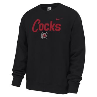 Nike Mens College (South Carolina Gamecocks) Fleece Crew-Neck Sweatshirt in Black | M33234P201SCAR-BLK
