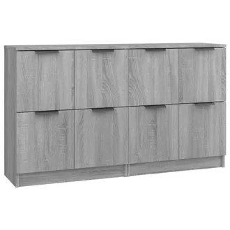 vidaXL Credenze 2 Pz Grigio Sonoma 60x30x70 Cm In Legno Multistrato - Vidaxl