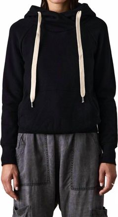 NSF Lisse Fitted Loop Terry Hoodie In Black