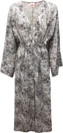 Sundek Kimono Dress - Dames - Maxi kleedjes - Zwart - S - Katoen - Kleedjes