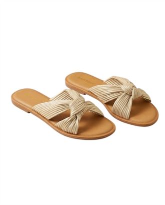 Bambooa Womens Beach Fun Slide In Beige
