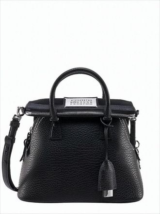 Maison Margiela Trapezoidal Structured Tote Bag In Textured Calf Leather