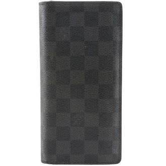 Louis Vuitton Pre-owned Wallets, male, Black, Size: ONE SIZE Pre-owned Portefeuille Brazza Damier Graphite Long Wallet