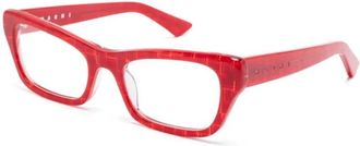 Marni TUP Akelu Red Comb Optical Frame - unisex - Brillen - Rood - 53 MM - Accessoires