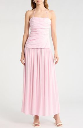 Faithfull The Brand Notte Halter Maxi Dress in Palazzo at Nordstrom, Size X-Small