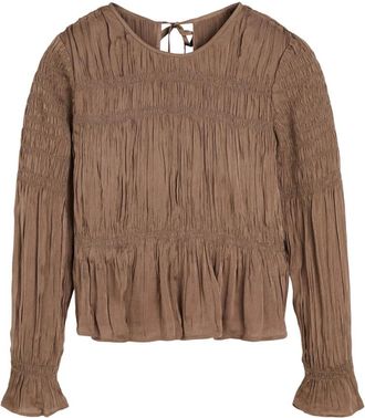 By Malene Birger Blouses - Dames - Blouses - Bruin - M - Overhemden