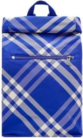 Burberry Check Pattern Roll Backpack