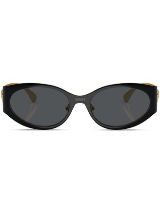 Versace Occhiali da sole ovali - Nero