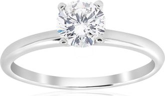 Pompeii3 5/8ct Solitaire Round Diamond Engagement Ring 14K White Gold Brilliant Jewelry