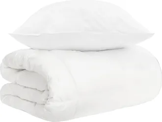 vidaXL Juego De Edred&oacute;n 2 Uds. Blanco Fibra De Bamb&uacute; Vidaxl
