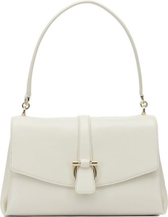 Ferragamo Leather Shoulder Bag With Flap