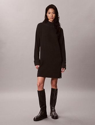 Calvin Klein Vestido Corto Holgado De Canal&eacute;
