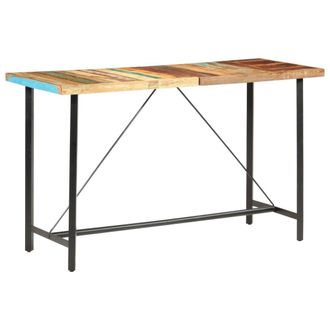 Berkfield Home Bar Table 180x70x107 cm Solid Reclaimed Wood in Brown | Size: 180 x 70 x 107 cm