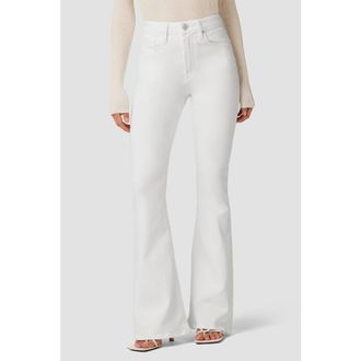 Hudson Holly Flare Petite in White at Nordstrom, Size 31P