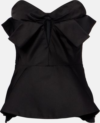 Alexander McQueen Top a corsetto con fiocco