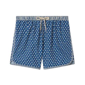 MC2 Saint Barth Beachwear, male, Blue, Size: M Comporta Batik Swimsuit