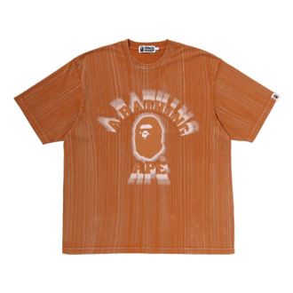 A Bathing Ape Brush College Relaxed Fit T-Shirt Brown 0ZXTEM310091QBWX