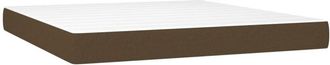 vidaXL Vidaxl - Colch&oacute;n De Muelles Ensacados De Tela Marr&oacute;n Oscuro 140x200x20cm