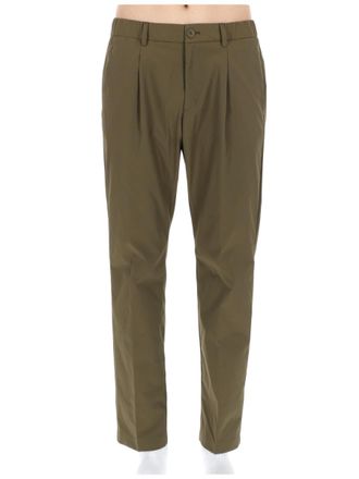 Herno Brown Technical Pleated Formal Pants