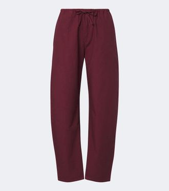 Leset Kyoto cotton wide-leg pants