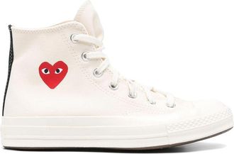 Comme Des Gar&ccedil;ons Small Red Heart High-Top Sneakers
