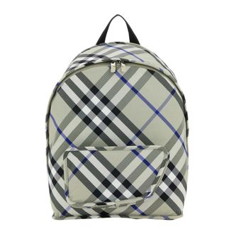 Burberry Backpacks, male, Multicolor, Size: ONE SIZE Printed Nylon Shield Backpack