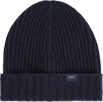 Fay Beanies, male, Blue, Size: ONE SIZE Stylish Hats Collection