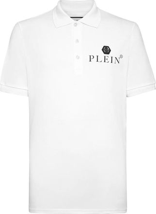 Philipp Plein Iconic Plein Polo - Heren - Polos - Wit - 4XL - Katoen - Tops