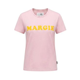 Maison Margiela T-Shirts, female, Pink, Size: L T-Shirt