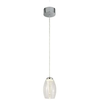 Searchlight Lampadario Contemporaneo Ciclon Metallo Cromo Vetro Trasparente Led 6W 3000K