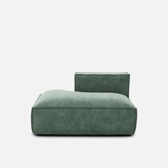 La Redoute Interieurs Loungebank links, textuurfluweel, Seven