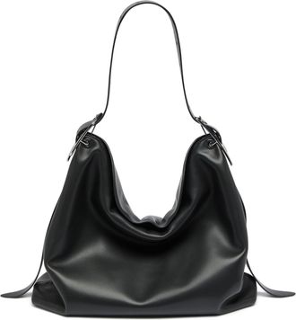 Diesel D-Line-Leather hobo bag - Shoulder Bags - Woman - Black