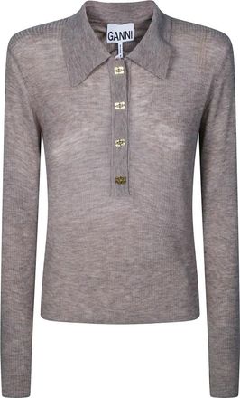 Ganni Mujer, Jerseys, Beige, Talla: S