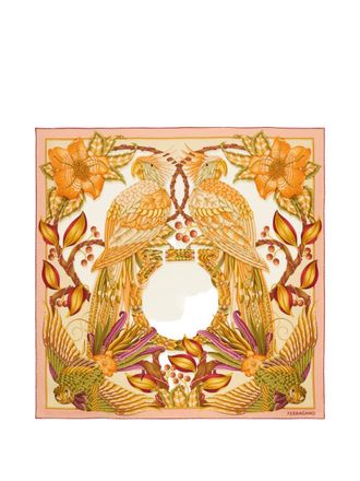 Ferragamo bedrukte zijden Foulard