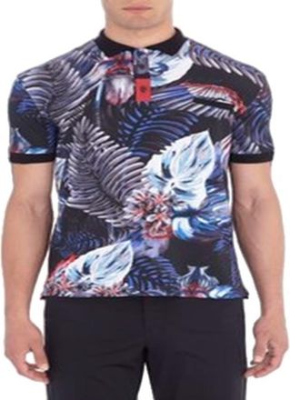 Roberto Cavalli Mens Short Sleeve Cotton Polo Shirt, Size Medium