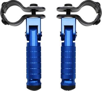 OEM Reposapi&eacute;s Para Motocicleta - Pedales Para Chasis De Motocicleta - Conducci&oacute;n Segura - Dise&ntilde;o Plegable - Soporte - Azul