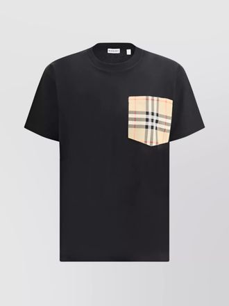 Burberry monochrome check pocket t-shirt