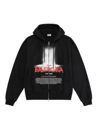 Balenciaga The Door Oversized Zip-Up Hoodie