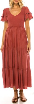 A Collective Story Tiered Woven Midi Dress in Astro Dust at Nordstrom, Size X-Large