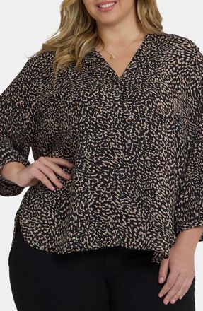 NYDJ Pintuck Top in Camille Le Vie at Nordstrom, Size 4X