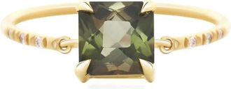 Yi Collection 18K yellow gold green tourmaline and diamond ring