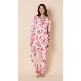The Cats Pajamas Pima Knit Pajama Set in Idle Hours at Nordstrom, Size X-Small