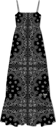 MC2 Saint Barth Jemma Katoenen Bandana Rond - Dames - Maxi kleedjes - Zwart - M - Katoen - Kleedjes