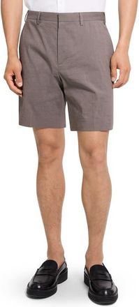 Theory Stretch Linen Blend Shorts in Morel at Nordstrom, Size 30