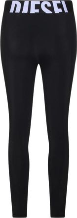 Diesel Microfibre Leggings With Cut-off Logo
