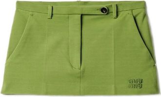Miu Miu Milano Rib Knit Miniskirt