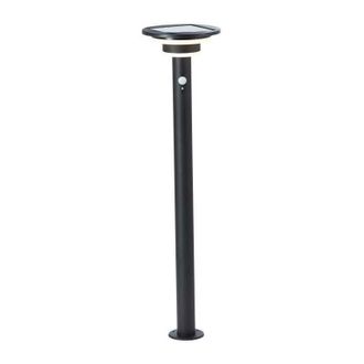 Brilliant L&aacute;mpara Exterior Brilliant Garvina - Led Y Solar - Detector De Movimiento - Acero Inoxidable Y Pl&aacute;stico - 4 W - Negro